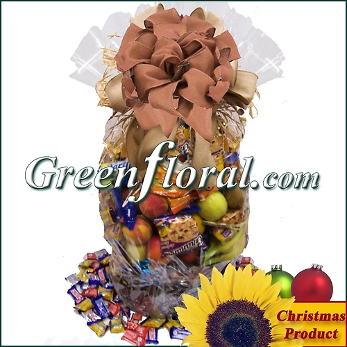 The Fruit and Junk Food Combo Christmas Basket