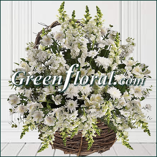 The Woodland All White Grapevine Basket