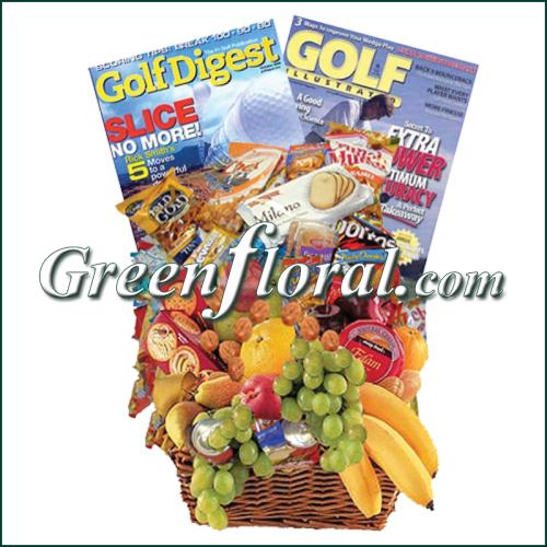 Golf Fruit & Junk Food Combo Basket
