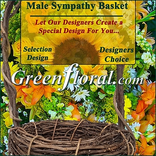 Our Designer\'s Male Sympathy Basket Choice