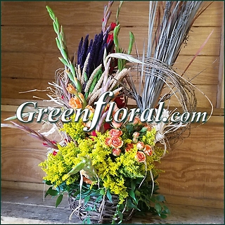 The Woodland Green Grapevine Basket