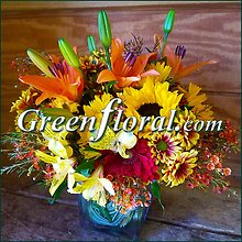 The Mooresville Autumn Cube Vase