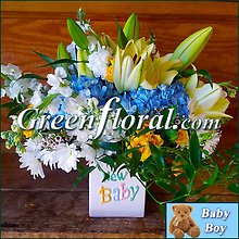The Clarkton New Baby Boy Cube Vase