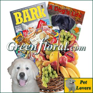 The Dog Lover\'s Fruit & Junk Food Basket Combo
