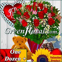 The Valentine Dozen Roses,Teddy,Balloon & Chocolates