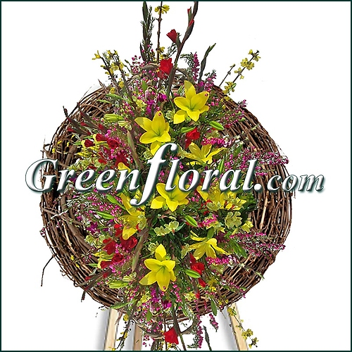 The Woodleah Grapevine Wreath Easel Spray